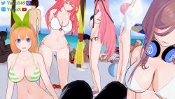 3d 5girls 6+boys anal animated ass barefoot beach bikini black_bikini blonde_hair blue_eyes blush body_writing bouncing_breasts bow_hairband breasts bukkake censored corruption cum cum_on_body dark-skinned_male dark_skin doggystyle double_penetration facial feet_up fellatio glasses go-toubun_no_hanayome hair_ornament hairband headphones headphones_around_neck hetero huge_filesize interracial kiss koikatsu_(medium) large_breasts large_penis leg_grab long_hair looking_at_viewer lying mating_press mosaic_censoring multiple_boys multiple_girls nakano_ichika nakano_itsuki nakano_miku nakano_nino nakano_yotsuba netorare nipples nude on_back oral orange_hair outdoors penis pink_hair recording red_hair rolling_eyes sex sex_from_behind short_hair side-tie_bikini_bottom spitroast spread_legs standing stealth_sex sweat swimsuit tally toilet_stall ugly_bastard vaginal video viewfinder yuukis