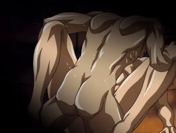 00s 1girl 2002 animated animated_gif bible_black bible_black_night_of_the_walpulgiss blue_hair breasts indoors kurimoto_maki large_breasts legs_apart nipples nude open_mouth pubic_hair pussy pussy_juice sex short_hair sweat sweatdrop tagme