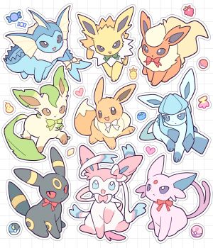 2o_oxo :&lt; :d :o absurdres animal_focus animal_hands berry_(pokemon) black_eyes black_fur blue_eyes blue_fur bow bright_pupils brown_eyes brown_fur dream_ball eevee espeon facial_mark fins fish_tail flareon forehead_jewel forehead_mark full_body gen_1_pokemon gen_2_pokemon gen_4_pokemon gen_6_pokemon glaceon green_bow green_fur head_fins highres jolteon leaf leafeon looking_at_viewer moon_ball nanab_berry neck_fur nintendo no_humans open_mouth oran_berry orange_fur pink_fur poke_ball pokemon pokemon_(creature) pokemon_focus purple_eyes purple_fur red_bow red_eyes red_ribbon revive_(pokemon) ribbon sidelocks simple_background sitting smile spiked_tail standing sylveon tail umbreon vaporeon white_bow white_fur white_pupils yellow_fur