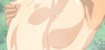1futa 1girl 2010s animated animated_gif anime_screenshot armpits asakura_mao breast_press breasts close-up futa_with_female futabu futanari implied_futanari itou_aya large_breasts nipples onsen short_hair small_breasts steam tan tanline