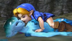 1boy 1girl 20s 3d age_difference animated annoyed artist_name belt blonde_hair blue_eyes blue_headwear blue_skin blue_tunic boots bored breasts brown_belt brown_footwear cave colored_skin dpmaker earrings grinding hat hetero in_water interior jewelry licking licking_another&#039;s_face link looking_at_another looking_away looping_animation lying lying_on_person mature_female medium_hair nintendo on_back outdoors pointy_ears princess princess_ruto purple_eyes rubbing scales shota small_breasts source_filmmaker_(medium) source_request the_legend_of_zelda the_legend_of_zelda:_ocarina_of_time tongue tongue_out tunic uncensored video water wet young_link zora