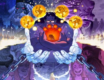 3girls 6+boys bartholomew_kuma beard black_hair chain child clapp_(one_piece) closed_eyes commentary dr._vegapunk drill_hair emporio_ivankov ethan-baron_v._nusjuro facial_hair facial_mark facial_tattoo father_and_daughter father_and_son ginny_(one_piece) glasses hat high_collar highres hug imu_(one_piece) jaygarcia_saturn jewelry_bonney kizaru_(one_piece) kuma&#039;s_mother long_hair marcus_mars monkey_d._dragon mother_and_daughter mother_and_son multiple_boys multiple_girls multiple_views mustache one_piece oval_1ce pacifista pink_hair red_eyes scar scar_on_face sentoumaru shadow shepherd_ju_peter shirt short_hair sidelocks smile t-shirt tattoo tears topman_warcury vertical-striped_suit white_hair