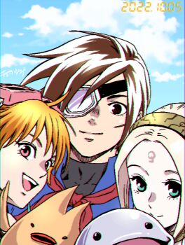 1boy 2girls aika_(eternal_arcadia) cupil eternal_arcadia fina_(eternal_arcadia) kyotuka multiple_girls sega vyse