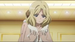 4girls animated anime_screenshot audible_speech back blonde_hair bouncing_breasts breast_envy breasts brown_hair english_audio flat_chest frenda_seivelun highres interior kinuhata_saiai long_hair looking_at_breasts mugino_shizuri multiple_girls nude panties sideboob small_breasts sound takitsubo_rikou toaru_kagaku_no_railgun toaru_majutsu_no_index topless_female towel underwear video white_panties