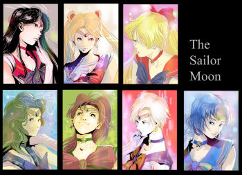 6+girls aino_minako bishoujo_senshi_sailor_moon black_hair blonde_hair blue_bow blue_bowtie blue_eyes blue_hair blue_sailor_collar bow bowtie brown_hair circlet collarbone double_bun earrings english_text green_hair green_sailor_collar hair_bow hair_bun highres hino_rei jewelry kaiou_michiru kino_makoto kyan-dog long_hair looking_at_viewer looking_to_the_side looking_up medium_hair mizuno_ami multiple_girls orange_sailor_collar parted_bangs pink_bow pink_bowtie pout purple_bow purple_bowtie red_bow red_bowtie red_sailor_collar sailor_collar sailor_jupiter sailor_mars sailor_mercury sailor_moon sailor_neptune sailor_senshi sailor_senshi_uniform sailor_uranus sailor_venus serious short_hair smile swept_bangs ten&#039;ou_haruka tsukino_usagi very_long_hair very_short_hair yellow_bow yellow_bowtie