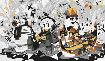 Rule 34 | 1girl, arknights, boat, commentary, dress, english text, full body, grey dress, grey hair, hair ornament, highres, long hair, looking at viewer, nutcracker, sitting, solo, thatpebble, water cannon, watercraft, weedy (arknights), x hair ornament