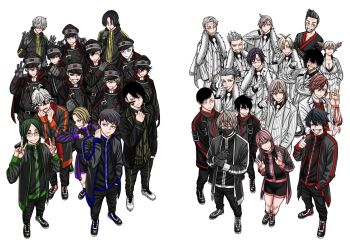 4girls 6+boys black_hair breasts byobugaura_homare cleavage closed_mouth highres hirunuma_akari huwa_shinichi ichinose_shiki_(tougen_anki) ichinose_tsuyoshi inami_yuu kakoi_misaki kiriyama_rokuro kougasaki_jin large_breasts momobe_manaka momodera_mikado momoido_hayate momoiwa_shinya momoka_tsukuyomi momokado_ousuke momokusa_yomogi momomiya_tsubakiri momoya_samidare mudano_naito multiple_boys multiple_girls namikido_kaoru nekosaki_hagure non-web_source official_art oiranzaka_kyouya sazanami_kuina simple_background todomeki_gou todoroki_hayate torikai_uri tougen_anki umitsuki_miyo white_background yaoroshi_ikari yodogawa_masumi yusurobe_juuji