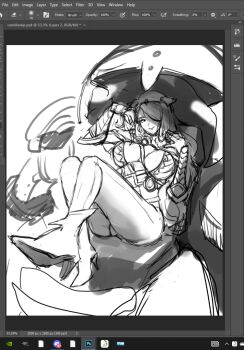 Rule 34 | 1girl, alternate costume, ass, between breasts, breasts, cameltoe, camilla (fire emblem), cleavage, fire emblem, fire emblem fates, fire emblem heroes, gluteal fold, hair over one eye, high heels, large breasts, long hair, mecha, nintendo, one eye covered, playing with own hair, robot, simple background, sitting, sketch, solo, strap between breasts, tiara, wavy hair, wizard898