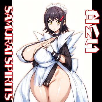 1girl breasts highres huge_breasts iroha_(samurai_spirits) maid samurai_spirits solo