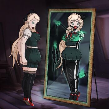 danganronpa_(series) danganronpa_2:_goodbye_despair different_reflection ghost highres invisible lyxella mirror mirror_demon rape reflection sonia_nevermind