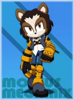 1boy animal_ears armor armored_gloves brown_eyes brown_fur fighting_vipers frown furrification furry joeadok knee_pads pants sega shirt shirt_partially_tucked_in simple_background sleeveless sleeveless_jacket solo sonic_(series) tanuki tanuki_ears tokio_(fighting_vipers) white_shirt yellow_armor