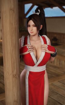 1girl 3d 6cw8 absurdres breasts dead_or_alive dead_or_alive_5_last_round dead_or_alive_6 fatal_fury highres king_of_fighters_xv large_breasts shiranui_mai snk the_king_of_fighters