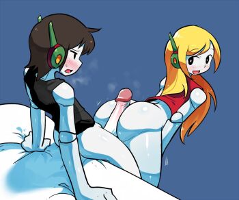 1boy 1girl ass blush bottomless buttjob curly_brace doukutsu_monogatari kusorari penis quote_(cave_story)