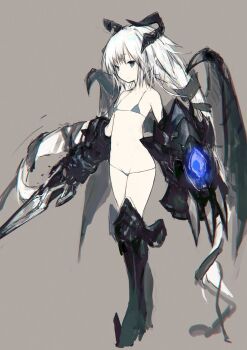 1girl bikini expressionless highres jiyu2 looking_at_viewer micro_bikini navel swimsuit tagme