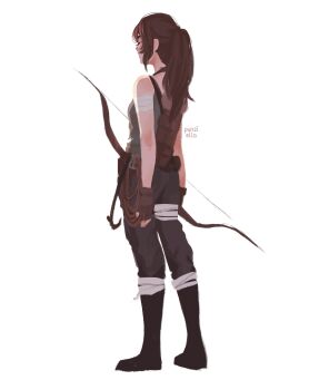 1girl absurdres closed_eyes ellie_(the_last_of_us) highres pants pauline_(punziella) ponytail tagme the_last_of_us the_last_of_us_(series)