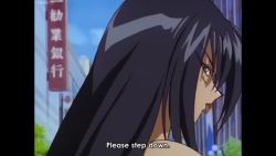 1996 1girl animated anime_screenshot backboob black_hair boots breasts building city cleavage cloud convenient_censoring covering_breasts covering_privates crowd dark-skinned_female dark_skin elbow_pads facial_hair formal_clothes green_eyes kimura_takahiro knee_pads kubota_jun large_breasts long_hair mustache navel nude old old_man outstretched_arms public_indecency rope screen sky sound spread_arms standing subtitled tagme television tree variable_geo video wrestling_ring