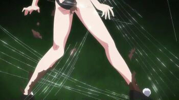 1girl animated ass assisted_exposure braid braided_ponytail breasts brown_eyes butt_crack highres medium_breasts pink_hair ranma-chan ranma_1/2 solo sound tagme torn_clothes video wind