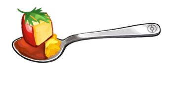 apple apple_slice artist_request curry curry_rice food food_focus fruit game_cg garnish herb nintendo no_humans official_art pokemon pokemon_swsh rice spoon third-party_source transparent_background