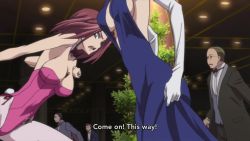 6+boys 6+girls animal_ears animated anime_screenshot ass back bare_shoulders between_breasts black_hair black_jacket blue_dress blue_eyes bouncing_breasts breasts cleavage code_geass collarbone dress fake_animal_ears fake_tail highleg highleg_leotard highres huge_ass jacket kouzuki_kallen large_breasts lelouch_vi_britannia leotard multiple_boys multiple_girls neckerchief no_bra open_mouth pantyhose pink_leotard pink_pantyhose playboy_bunny rabbit_ears rabbit_tail red_hair school_uniform shirt sideboob sound tail thighs underboob video white_shirt wide_hips