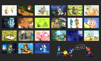 6+boys 6+girls alien animal_crossing armor belt black_eyes black_hair blonde_hair blue_eyes blue_hair blue_pikmin book bowser boxing_gloves bracelet brown_eyes brown_hair cape captain_falcon cat charizard chrom_(fire_emblem) crossover crown diddy_kong donkey_kong donkey_kong_(series) dual_persona everyone f-zero facial_hair fire_emblem fire_emblem:_mystery_of_the_emblem fire_emblem:_radiant_dawn fire_emblem_awakening flower fox_mccloud gen_1_pokemon gen_4_pokemon gen_6_pokemon gloves green_eyes green_hair greninja grey_eyes hat headset highres ike_(fire_emblem) jacket jewelry kid_icarus king_dedede kirby kirby_(series) link little_mac long_hair lots_of_jewelry lucario lucina_(fire_emblem) luigi luma_(mario) male_robin_(fire_emblem) mario mario_(series) marth_(fire_emblem) mask mega_man_(character) mega_man_(series) meta_knight metroid midriff monkey multiple_boys multiple_girls mustache nintendo olimar pac-man pac-man_(game) palutena pikachu pikmin_(creature) pikmin_(series) pink_eyes pit_(kid_icarus) pointy_ears pokemon pokemon_(creature) ponytail princess_peach princess_zelda pun punch-out!! red_eyes red_pikmin ring riomario robe rosalina samus_aran sheik shield smile sonic_(series) sonic_the_hedgehog star_fox super_mario_bros._1 super_mario_galaxy super_smash_bros. sword tail the_legend_of_zelda the_legend_of_zelda:_the_wind_waker the_legend_of_zelda:_twilight_princess tiara time_paradox toon_link twintails villager_(animal_crossing) wand weapon white_hair wii_fit wii_fit_trainer wii_fit_trainer_(female) wings yellow_eyes yellow_pikmin yoshi zero_suit