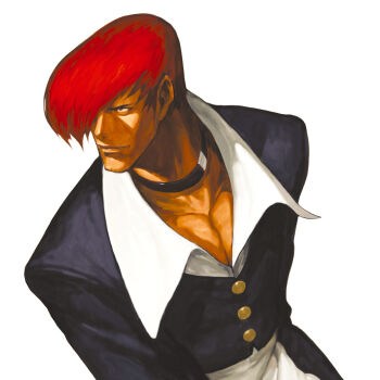 1boy iori_yagami male_focus smile tagme the_king_of_fighters yagami_iori