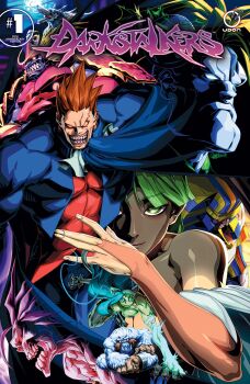 2boys 2girls 6+boys abs anakaris animal_ears animal_hands animal_print antennae armor arthropod_girl aura bare_shoulders bat_print big_hair bishamon_(darkstalkers) blonde_hair blue_eyes blue_hair blue_skin blunt_bangs breasts bridal_gauntlets brown_hair cape cat_ears cat_tail chamba claws cleavage closed_mouth colored_skin copyright_name darkstalkers demitri_maximoff demon_girl earrings evil_grin evil_smile fangs felicia_(darkstalkers) fighting_stance fingernails flying forehead_jewel glowing glowing_eyes green_eyes green_hair green_skin grin head_wings helmet highres jewelry large_breasts leotard long_fingernails long_hair looking_at_viewer lord_raptor mask monster_boy morrigan_aensland multiple_boys multiple_girls muscular no_pupils open_mouth pantyhose print_pantyhose red_eyes red_hair red_skin rikuo_(darkstalkers) robot sasquatch_(darkstalkers) serious sharp_fingernails sharp_teeth short_hair smile spiked_hair tail teeth topless_male udon_entertainment vampire victor_von_gerdenheim weapon werewolf western_comics_(style) white_eyes wings