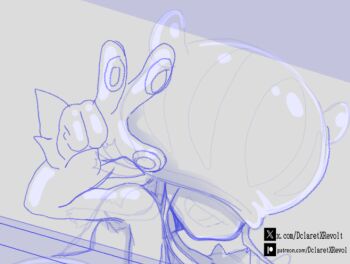 dclaret digimon digimon_(creature) jellyfish_girl monster_girl tentacle_hair tentacles teslajellymon