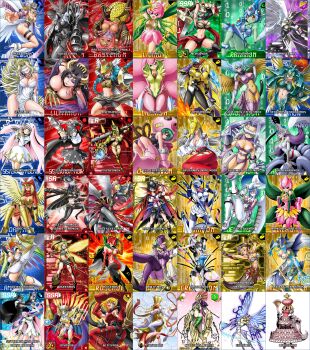 Rule 34 | absurdres, ancientirismon, ancientmermaimon, angel, angewomon, animal ears, armor, bancholilimon, bastemon, beelstarmon, blindfold, blonde hair, blue hair, blue skin, breast armor, breasts, broom, broom riding, calamaramon, card (medium), cat ears, ceresmon, ceresmon medium, cho-hakkaimon, club (weapon), colored skin, crescemon, darcmon, dark skin, dianamon, digimon, digimon (creature), digimon collectors, earrings, everyone, fairimon, fairy, flower, green skin, grey skin, gun, hat, high heels, highres, hudiemon, japanese clothes, jetsilphymon, jewelry, junomon, kinkakumon, ladydevimon, large breasts, leather, leather pants, lilamon, lilimon, lilimon x-antibody, lilithmon, lipstick, lotusmon, makeup, mask, mastemon, mermaid, mermaimon, mervamon, miko, minervamon, monster girl, multiple girls, nail polish, nun, ofanimon, official art, one eye closed, pants, plant girl, polearm, purple skin, queenchessmon, ranamon, revealing clothes, rosemon, sakuyamon, sakuyamon miko mode, school swimsuit, shiny skin, shutumon, sistermon blanc, sistermon noir, swimsuit, sword, thighhighs, third-party edit, thong, tinkermon, trident, venusmon, weapon, weddinmon, whip, wide hips, wings, wink, witch, witch hat, witchmon