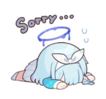 1girl animated animated_png arona_(blue_archive) blue_archive blue_hair blue_halo chibi chibi_only english_text full_body hairband halo line_sticker_available lowres lying non-repeating_animation non-web_source official_art on_stomach short_hair simple_background solo transparent_background white_hairband