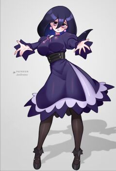 1girl breasts dress hex_maniac_(pokemon) hex_maniac_(pokemon_legends:_z-a) highres jaxdrawz large_breasts nintendo pokemon pokemon_legends:_z-a solo