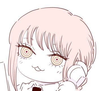 1girl blonde_hair chainsaw_man chibi chibi_only collared_shirt deer60868637 holding holding_phone limited_palette makima_(chainsaw_man) necktie open_mouth phone ringed_eyes shirt solo talking_on_phone yellow_eyes