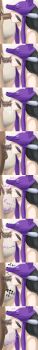 1boy 1girl absurdres digimon fox_mask highres kuzuhamon lipstick long_hair makeup markings mask nail_polish tight_clothes translation_request