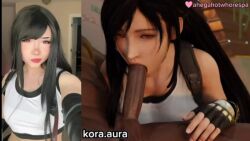 1girl 3d animated cosplay cum cum_in_mouth dark-skinned_male dark_skin ejaculation erection fellatio final_fantasy highres interracial kora_aura oral orgasm penis real_life sound tagme third-party_edit tifa_lockhart tifa_lockhart_(cosplay) uncensored video