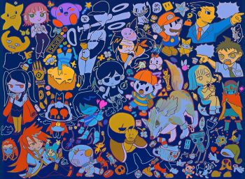 1other 6+boys 6+girls ace_attorney add-on_(off) annotated antenna_hair asch_(tales) backpack bag black_eyes black_hair black_socks black_tank_top blue_pikmin brad_armstrong buddy_(lisa) cat chibi-robo! chibi_robo collared_shirt colored_skin crossover cult_of_the_lamb cuphead cuphead_(game) danganronpa_(series) danganronpa_2:_goodbye_despair deltarune densetsu_no_stafy disembodied_hand doseisan famiresu_wo_kyouju_seyo flowey_(undertale) fore_(va-11_hall-a) frisk_(undertale) green_eyes hat highres hinata_hajime holding holding_knife hylics hyper_light_drifter inkya_lovecome jill_stingray kagami_tooru kirby kirby_(series) knife kris_(dark_world)_(deltarune) kris_(deltarune) link lisa_(series) lisa_the_joyful lisa_the_painful luke_fon_fabre mani_mani_statue mario mario_(series) maxim_tomato megido72 mewo mieu_(tales) milkymilkyshark monokuma moon_(love-de-lic) mother_(series) mother_2 multiple_boys multiple_crossover multiple_girls necktie ness_(mother_2) nintendo off_(game) olimar olivia_(paper_mario) omori omori_(omori) paper_mario paper_mario:_the_origami_king paper_mario_(character) phoenix_wright pikmin_(creature) pikmin_(series) player_(moon) red_footwear red_hair red_hat red_necktie red_pikmin shirt shoes sneakers socks solomon_(megido72) something_(omori) spacesuit speech_bubble starfy starman_(mother) striped_clothes striped_shirt super_paper_mario tales_of_(series) tales_of_the_abyss tank_top tao_(chibi-robo!) telly_vision tenda_(mother) the_batter_(off) the_drifter the_judge_(off) the_legend_of_zelda the_legend_of_zelda:_twilight_princess tippi_(paper_mario) triforce undertale utdr_(toby_fox) va-11_hall-a wayne_(hylics) white_shirt white_skin wolf wolf_link yellow_pikmin yellow_skin yoshida_(moon)