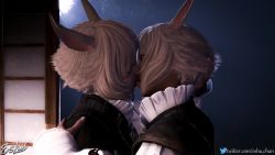 20s 2futa 3d against_wall animal_ears animated artist_name bisexual_female black_legwear bottomless bouncing bouncing_testicles breasts brown_hair clone coat cum cum_in_penis cumdrip dark-skinned_female dark_skin desperate_for_sex docking drawing_(object) ejaculation erection eshu-chan eye_contact final_fantasy final_fantasy_xiv french_kiss futa_with_futa futanari grey_eyes handjob highres huge_penis indoors kiss large_testicles logo looking_at_another miqo&#039;te multiple_futa penis pervert plant rubbing selfcest short_hair small_breasts source_filmmaker_(medium) square_enix standing tail testicles thighhighs tongue tongue_out twitter_logo twitter_username uncensored urethral_insertion video watermark web_address what white_coat y&#039;shtola_rhul