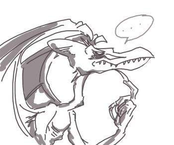 Rule 34 | ..., alien, davewaterfalls, dragon wings, metroid, nintendo, ridley, sketch, speech bubble, thinking, wings