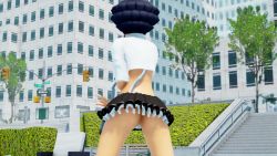 1girl 3d animated anus ass audible_music boruto:_naruto_next_generations dancing facing_away female_focus highres loli music naruto_(classic) naruto_(series) no_panties outdoors petticoat pleated_skirt ponchi public_indecency public_nudity pussy shoes short_hair short_sleeves skirt solo sound thighhighs topknot upskirt uzumaki_himawari video white_thighhighs