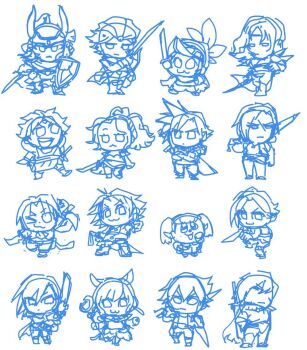 &gt;:( &gt;:) &gt;_o 4girls 6+boys :3 :d :| animal_ears arms_behind_head arms_up ascot bartz_klauser bkub blazefire_saber blue_theme brotherhood_(ff10) buster_sword cape cat_ears cat_girl cat_tail cecil_harvey chibi chibi_only clive_rosfield closed_mouth cloud_strife commentary_request crossed_arms dagger dot_mouth dot_nose dual_wielding engine_blade facial_hair fake_horns final_fantasy final_fantasy_i final_fantasy_ii final_fantasy_iii final_fantasy_iv final_fantasy_ix final_fantasy_v final_fantasy_vi final_fantasy_vii final_fantasy_viii final_fantasy_x final_fantasy_xi final_fantasy_xii final_fantasy_xiii final_fantasy_xiv final_fantasy_xv final_fantasy_xvi firion frown gunblade headband helmet holding holding_dagger holding_knife holding_shield holding_staff holding_sword holding_weapon horned_helmet horns knife lightning_farron long_hair miqo&#039;te monkey_tail monochrome multiple_boys multiple_girls no_nose noctis_lucis_caelum one_eye_closed onion_knight open_mouth pointy_ears ponytail scar scar_on_face shantotto shield short_hair simple_background sketch smile spiked_hair squall_leonhart staff standing stubble sword tail tarutaru teeth tidus tina_branford twintails upper_teeth_only v-shaped_eyebrows vaan_(ff12) warrior_of_light_(ff1) weapon weapon_on_back white_background y&#039;shtola_rhul zidane_tribal