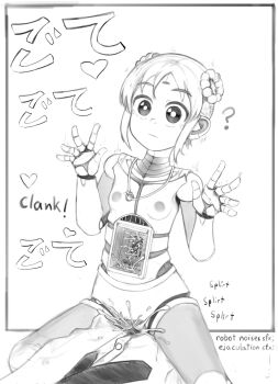 1boy 1girl absurdres android boku_no_tsuma_wa_kanjou_ga_nai breasts clothed_male_nude_female completely_nude cum cum_in_pussy double_bun hair_bun happy_sex highres humanoid_robot joints mina_(bokutsuma) nude portable_stove robophilia robot robot_girl robot_joints sex small_breasts surprised thai_sister uncensored vaginal