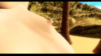 1girl 3d beach blonde_hair bound colored_skin female_focus flat_chest hanzohatori illusion_soft imminent_rape implied_sex inspector_gadget kidnapped loli nipples nude outdoors parody penny_(inspector_gadget) scared shaking solo subtitled tagme tied_up twintails