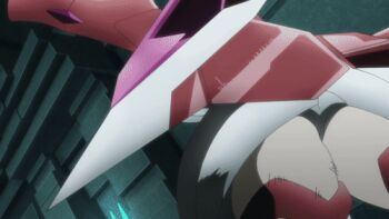 1girl animated animated_gif bouncing falling female_focus jumping lowres rolling senki_zesshou_symphogear solo yukine_chris