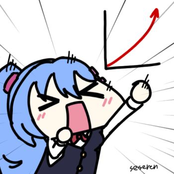 >_< 1girl animated animated_gif chart honkai_(series) honkai_impact_3rd lowres open_mouth seseren