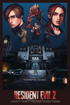3boys 3girls absurdres ada_wong black_tank_top blue_shirt bob_cut brown_hair brown_jacket car character_request check_character claire_redfield coat corruption crash dark-skinned_male dark_skin fence freckles gate gun handgun highres holding holding_gun holding_weapon jacket leon_s._kennedy looking_to_the_side marvin_branagh monster_boy motor_vehicle multiple_boys multiple_girls multiple_views night outdoors police_station ponytail princerevenant resident_evil resident_evil_2 robert_kendo scenery sherry_birkin shirt sidelocks tank_top trench_coat weapon william_birkin window_light worried zombie