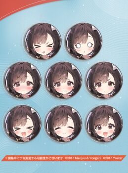 >_< :d :p artist_request azur_lane blush brown_eyes brown_hair closed_mouth crying crying_with_eyes_open multiple_expressions frown hair_over_one_eye happy highres o_o official_art open_mouth pout promotional_art sad smile tears teeth tongue tongue_out unhappy upper_teeth_only xd zuihou_(azur_lane) zuihou_(joy_comes_on_fledgling_wings)_(azur_lane)