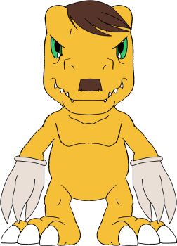 adolf_hitler_(cosplay) agumon cosplay digimon digimon_(creature) digimon_world:_digital_card_arena gloves looking_at_viewer reptile solo transparent_background what why