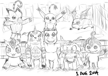 Rule 34 | agumon, bird, bug, cat, digimon, digimon (creature), gabumon, gomamon, highres, palmon, patamon, piyomon, reptile, tailmon, tentomon, wings