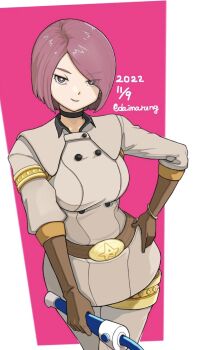 1girl brown_hair daimaru_(s29y2c) daimarung female_focus gloves highres military short_hair the_king_of_fighters whip whip_(kof)