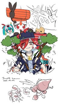 absurdres beedrill gen_1_pokemon gen_5_pokemon hatsune_miku highres kasane_teto legendary_pokemon meloetta meloetta_(pirouette) mythical_pokemon nintendo pokemon project_voltage psychic_miku_(project_voltage) rival_teto_(project_voltage) siirakannu vocaloid weedle