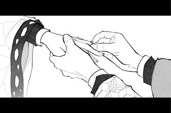 1boy 1girl animal_print black_border black_jacket border butterfly_print couple demon_slayer_uniform greyscale hand_focus hand_grab haori hetero highres holding holding_jewelry holding_ring jacket japanese_clothes jewelry kimetsu_no_yaiba kochou_shinobu monochrome print_haori ring tomioka_giyuu waanquv white_background wide_sleeves