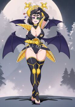 Rule 34 | absurdres, demon, demon girl, digimon, digimon (creature), dragon ball, ginyu1992, highres, lilithmon, mark of evil, wings